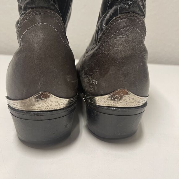 Laredo Men’s 9 & 1/2 Steel Toe & Heel Black & Gray Cowboy Boots main image 6